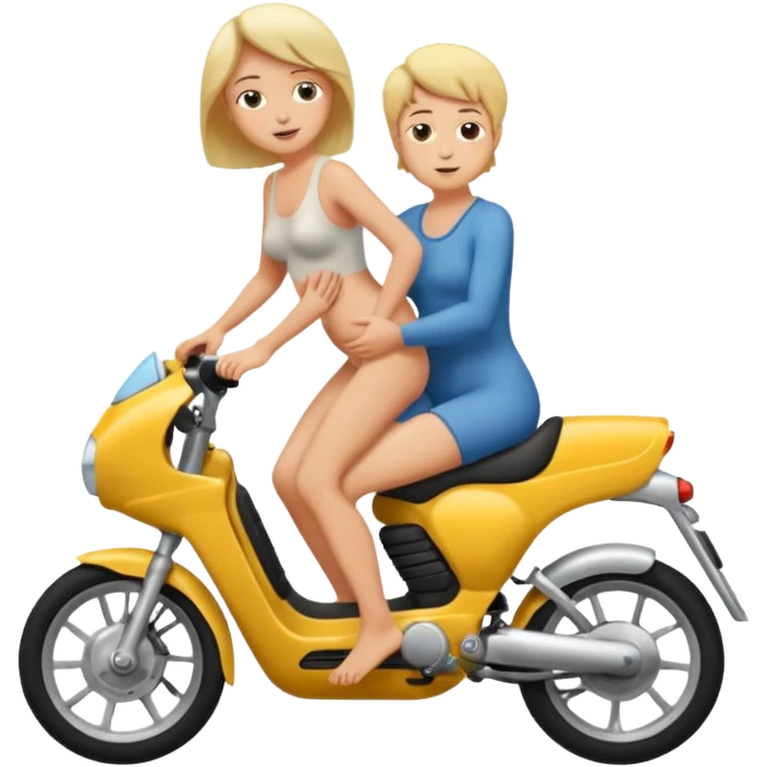 A mom and small son naked full body while mom is riding her son emoji