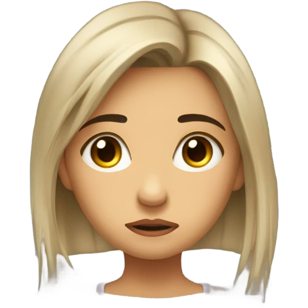 Girl crying sad emoji