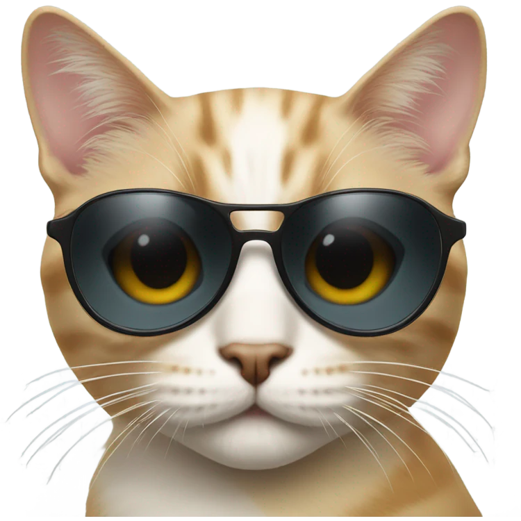 Cat with sunglasses emoji
