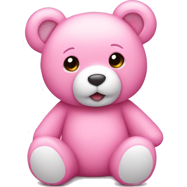 A pink teddy bear emoji