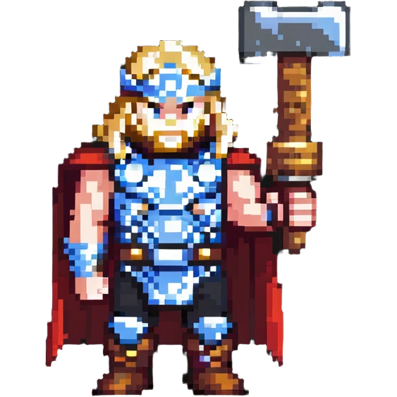 Thor with hammer emoji