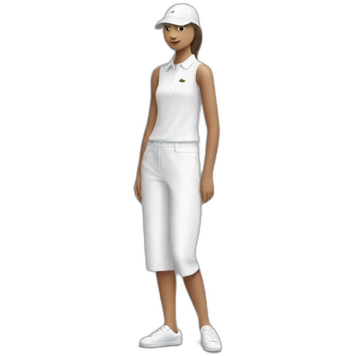 Lacoste woman white emoji