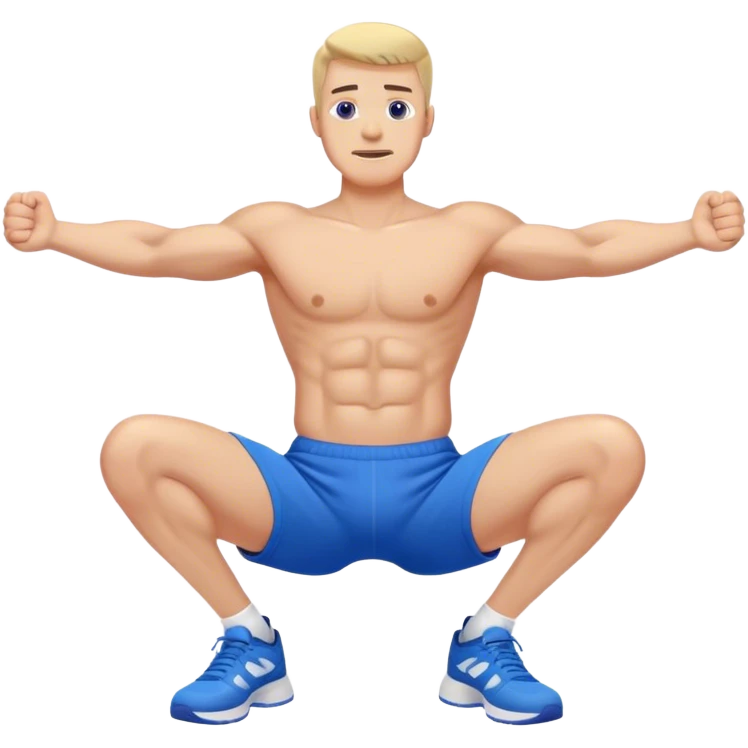 glute-bridges-exercise guy with blue shorts  emoji