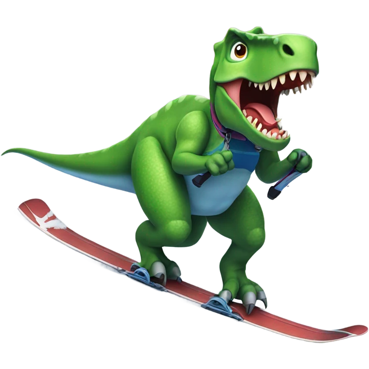 Raptor skiing emoji