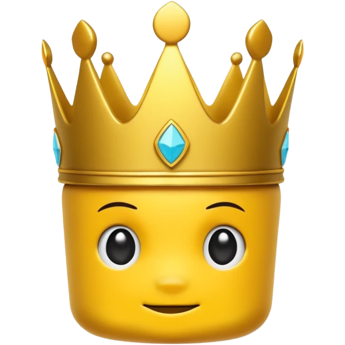create a crown cartoony without details or anything make it tiny as a real emoji roblox style emoji