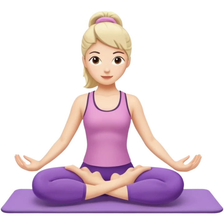 pilates girly doing pilates emoji