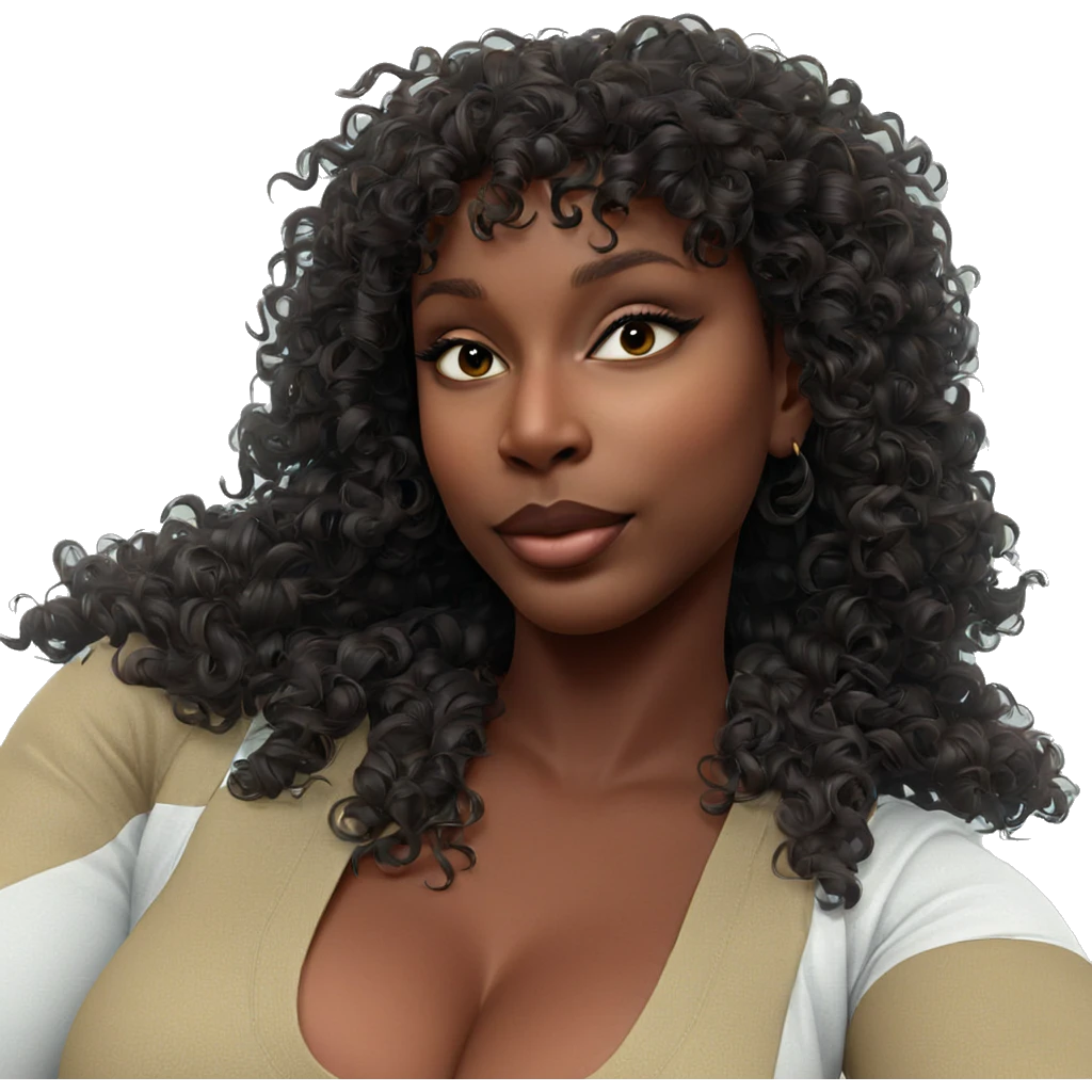 dark beauty with curves emoji