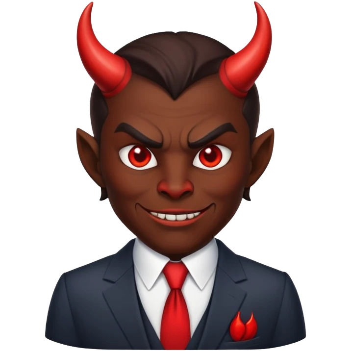 El diablo vestido de traje emoji