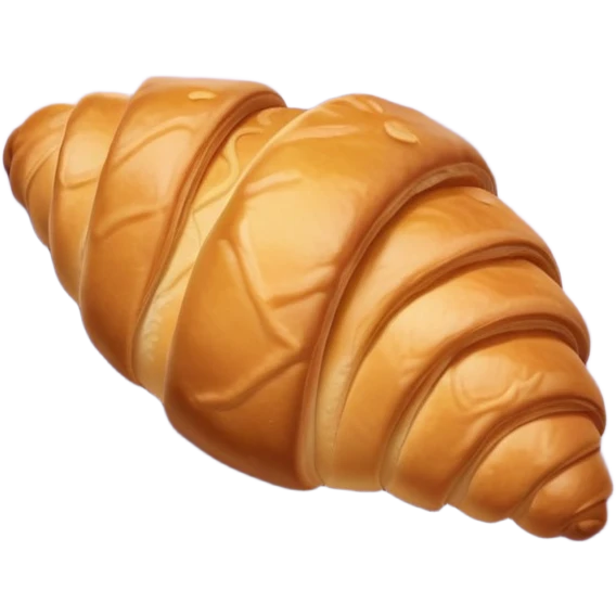 The croissant is on a light purple napkin. emoji