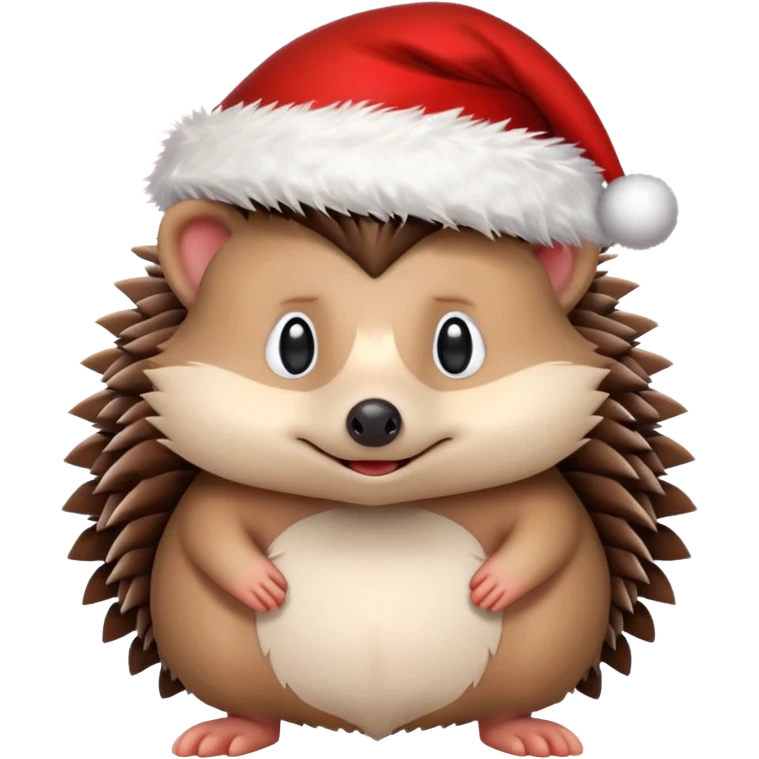 a Christmas hedgehog  emoji