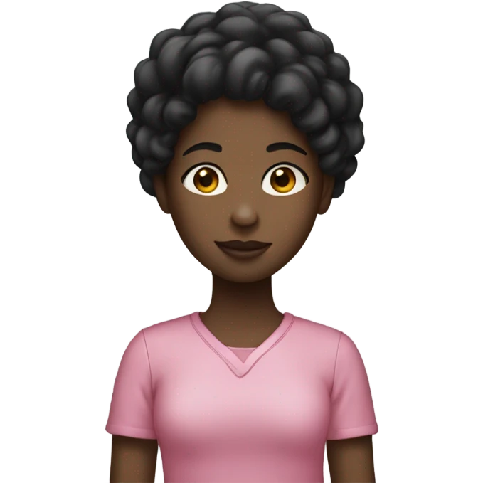 Pink ipad with a black girl holding it  emoji