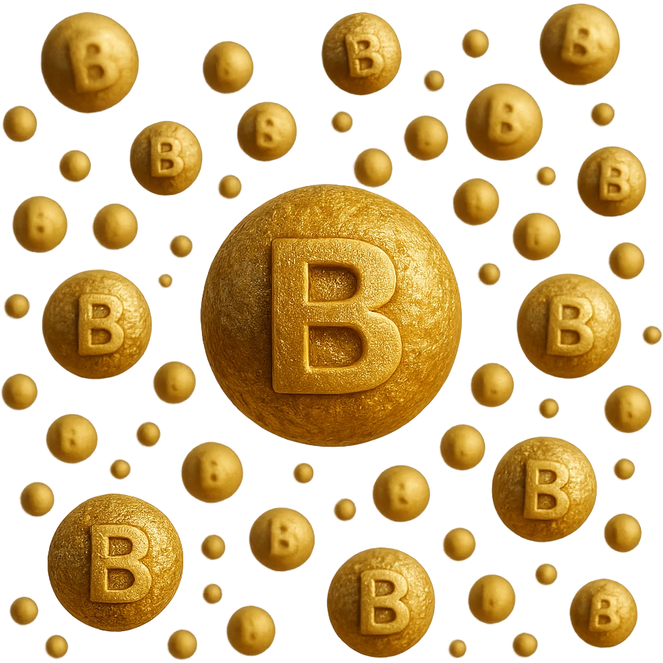 particella di vitamine b fluttuano in aria, iperrealistica 4k emoji