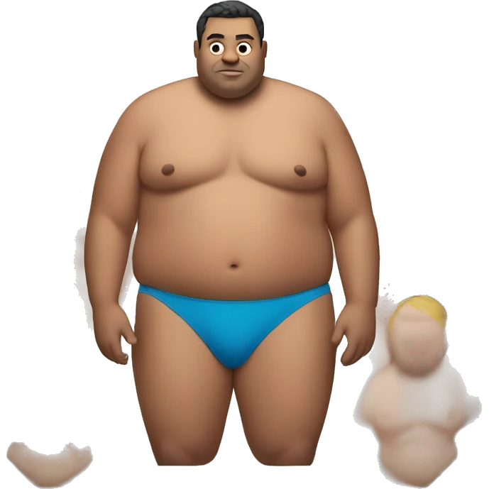 Fat man in speedos emoji