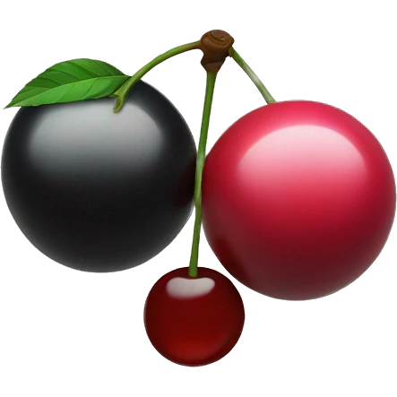 Two 8 ball cherries emoji
