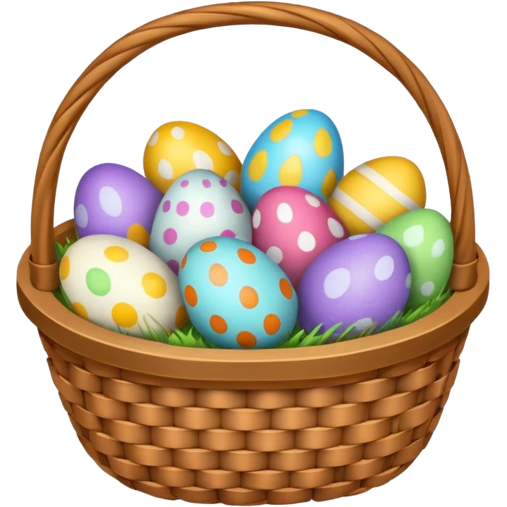 basket full of easter eggs emoji