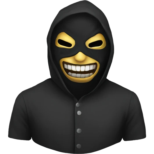 Scary masked man emoji