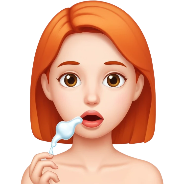 Девушка со спермой во рту emoji