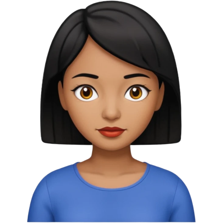 mujer colombiana con pelo corto emoji