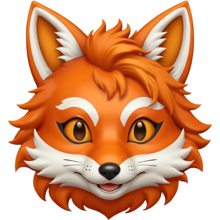 smiling fox wearing a mask emoji