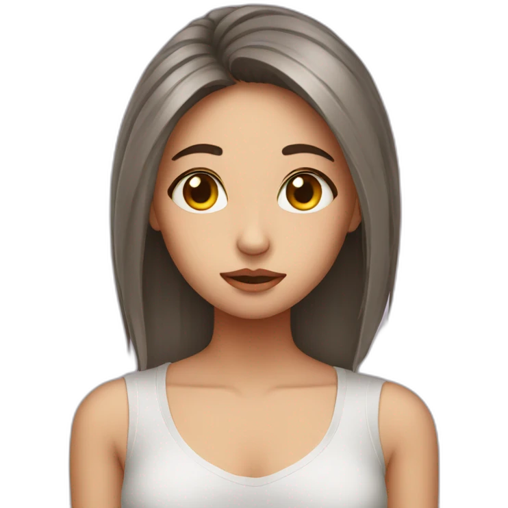 cute girl who has an headache emoji