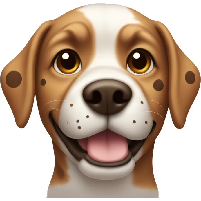 dog whit brown dots  emoji