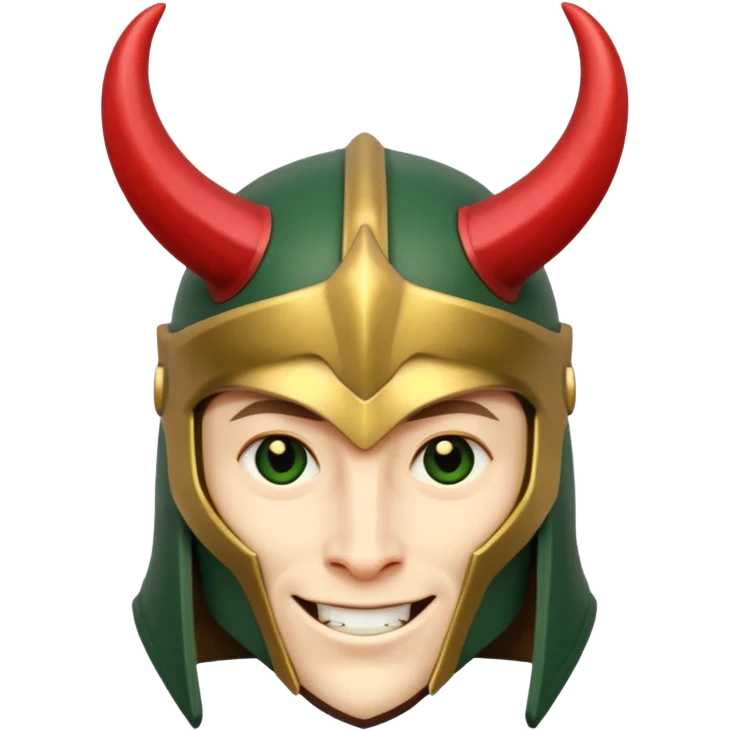 Loki – Horned helmet, mischievous grin








 emoji