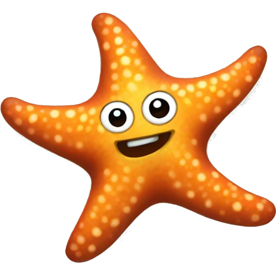 Drunk starfish emoji