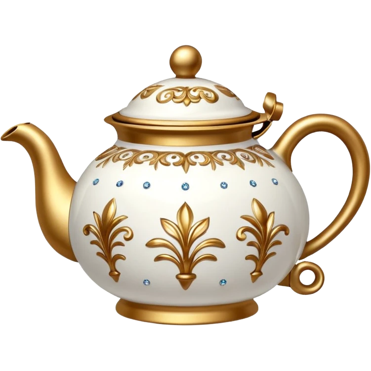 steaming teapot with sparkles emoji