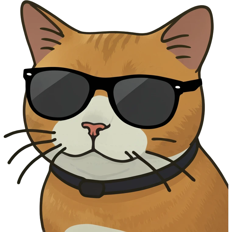 Cat with sunglasses emoji