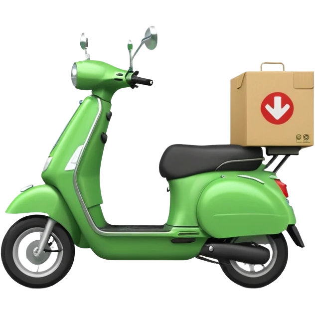 green scooter delivery emoji