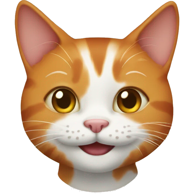 Ginger female cat smiling emoji