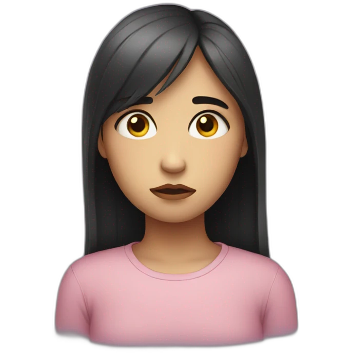 sad girl emoji