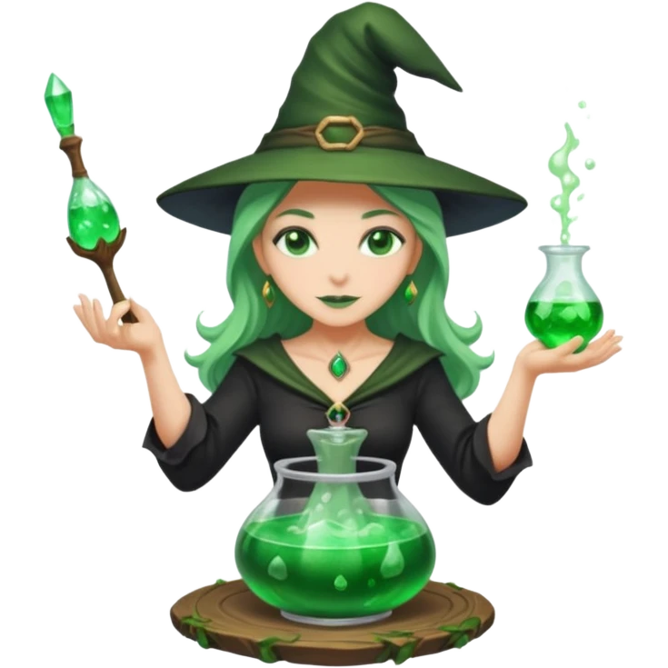 green witch cooking potion emoji