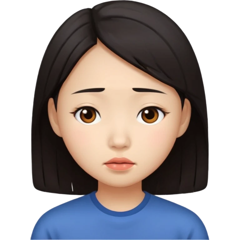 asian girl tired face emoji