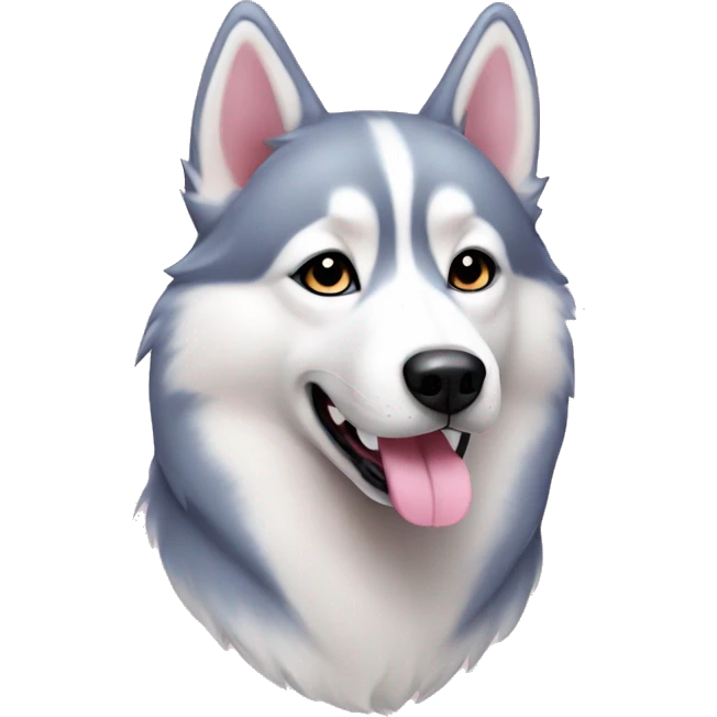Pastel pink husky  emoji
