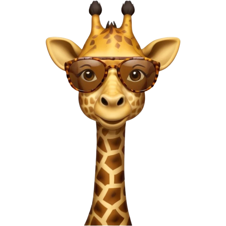 giraffe head and body wtih sunglasses  emoji