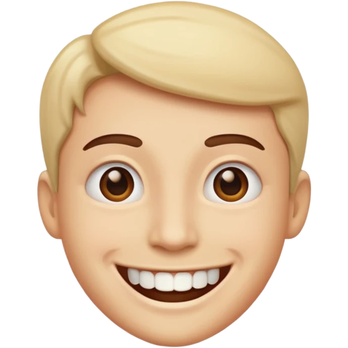 Smile with less teeth emoji
