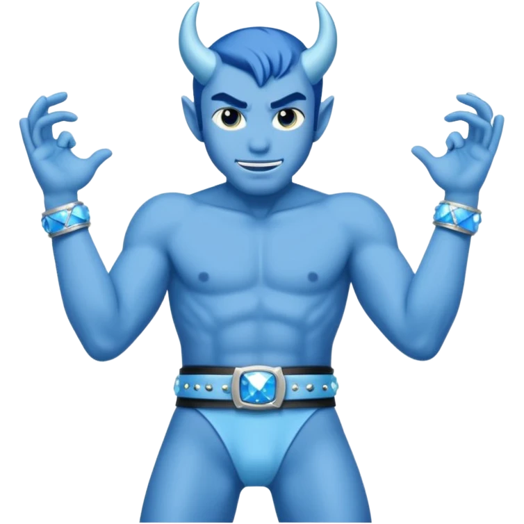 duke blue devil getting spanked with a bedazzled sky blue belt emoji