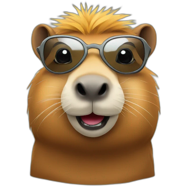 Capybara met zonnebril emoji