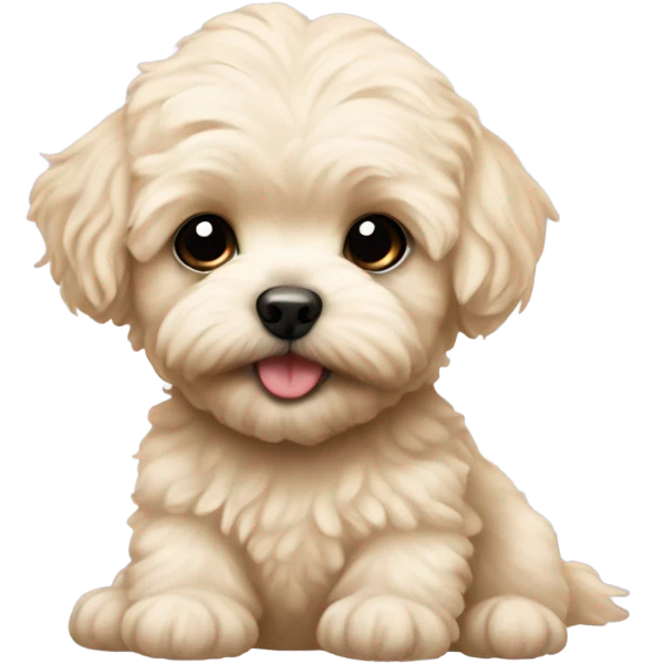 blonde baby maltipoo emoji
