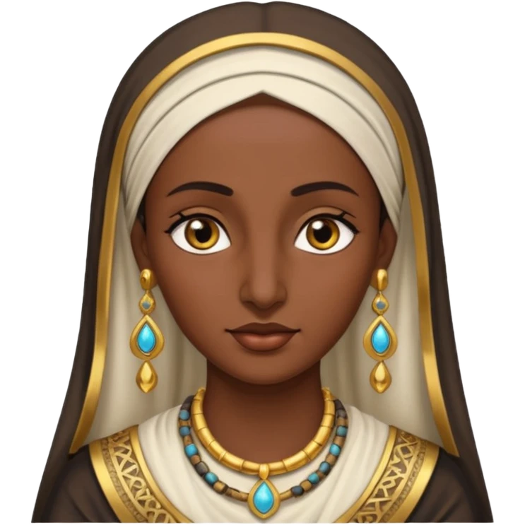 ancient arab woman with earrring emoji