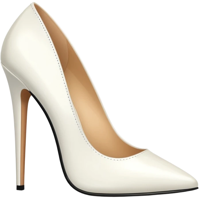 white pointed toe heels emoji