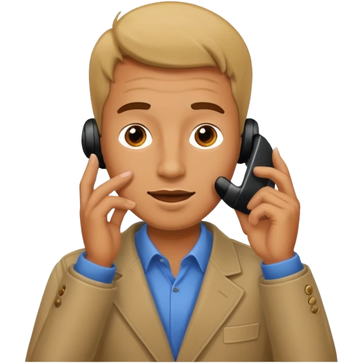 a man talking on mobile phone emoji