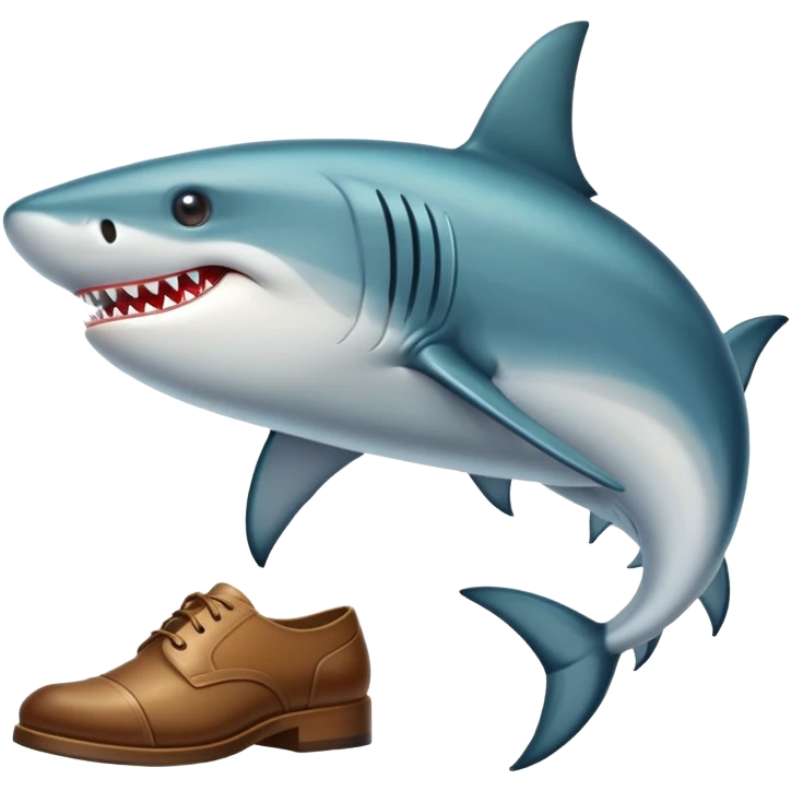 Tiburón con zapatos  emoji