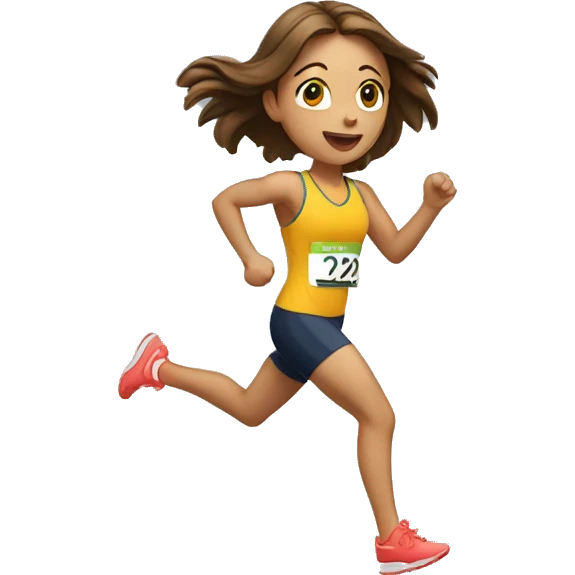 Chica haciendo atletismo  emoji