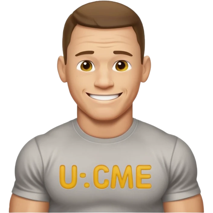 John cena emoji wearing t-shirt u cant c me emoji