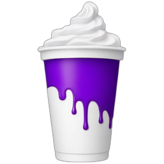 White styrofoam Cup with purple liquid in it emoji