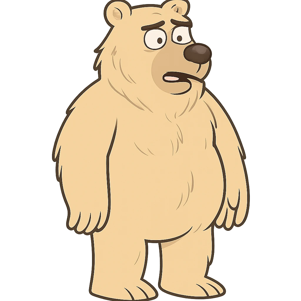 blonde grizzly bear full body  emoji