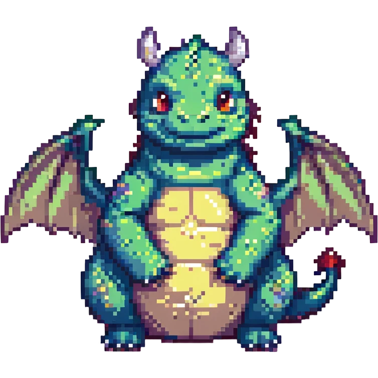 chubby dragon with little wings emoji