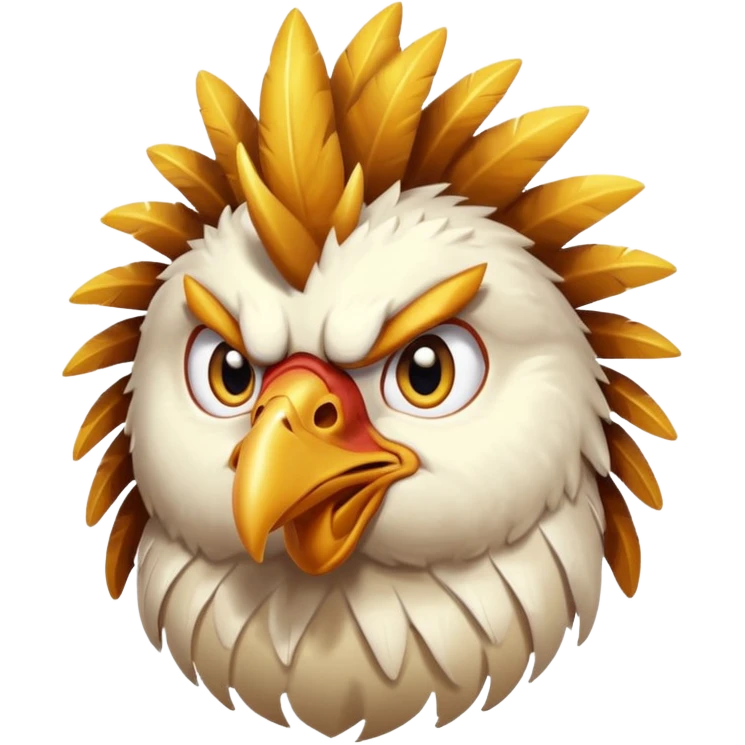 Chicken glare going super saiyan emoji